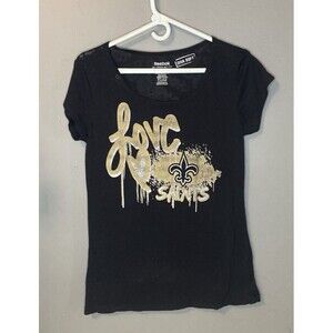 NFL New Orleans Saints Reebok Diva Soft Love Saints Women's T-Shirt Size Large